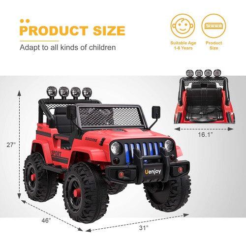 12V Electric Kids Ride On Jeep Street King Truck with Wheels Suspension - Toytexx 12V Electric Kids Ride On Jeep Street King Truck with Wheels Suspension - Toytexx
